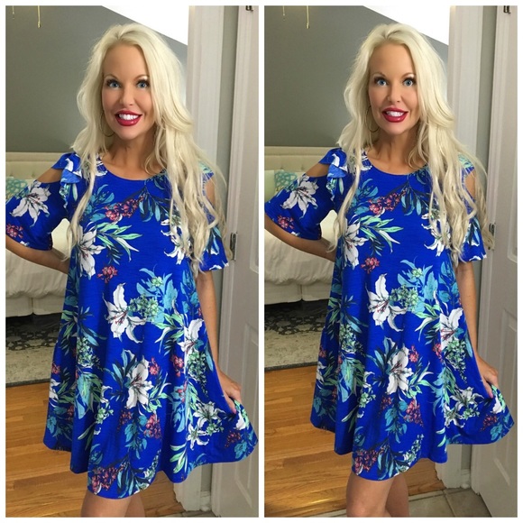 β€οΈ SUMMER CLEARANCE πFloral Ruffle Swing Dress! - Picture 2 of 3